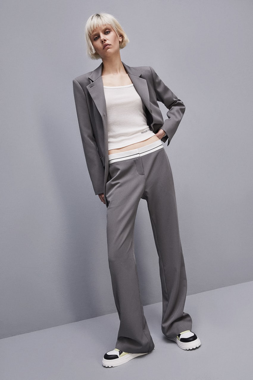 Grey Patrizia Pepe Low-waisted Pants In Comfort Fabric | PAGKVHJ-02