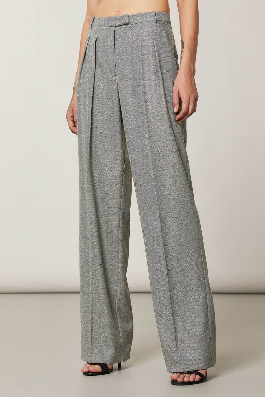 Grey Patrizia Pepe Soft Viscose Pants | JSUYCGV-89