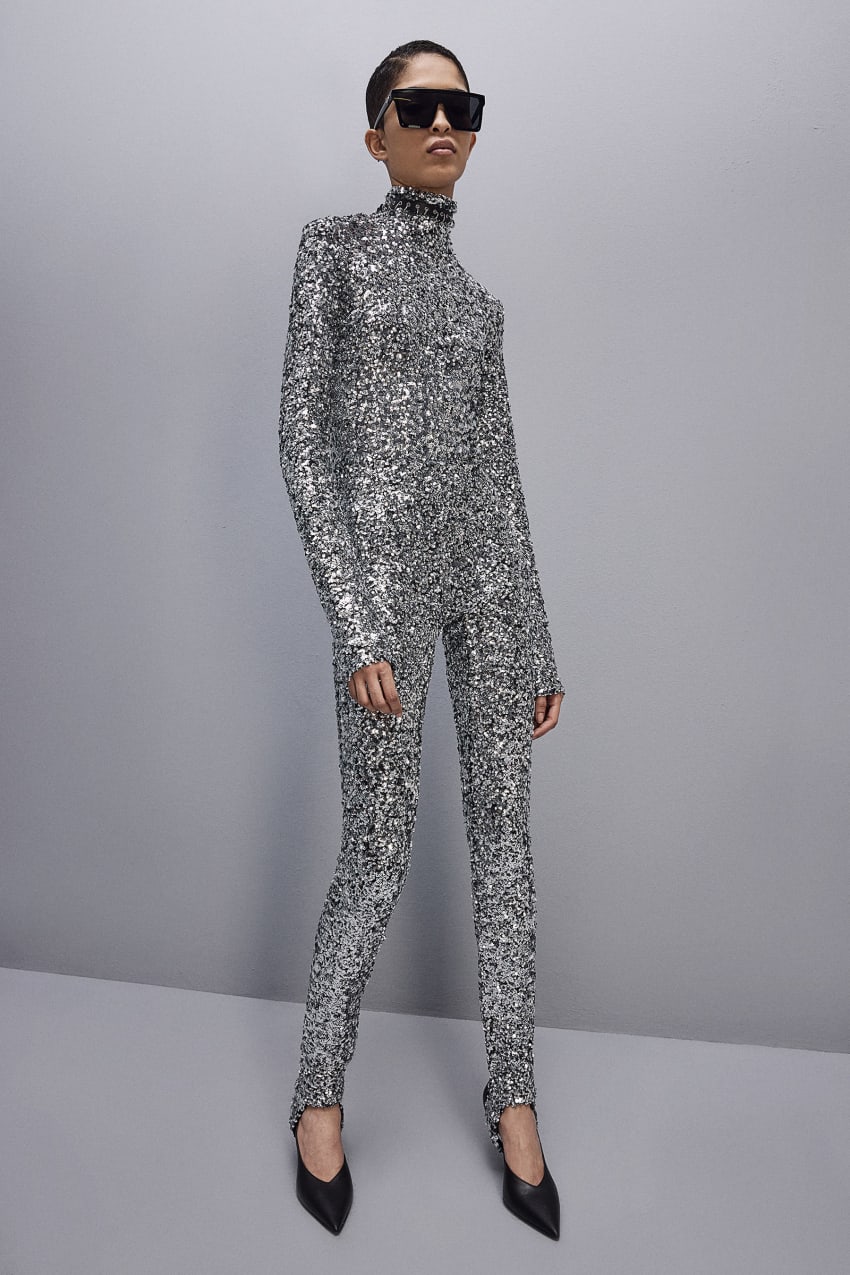 Grey Patrizia Pepe ﻿turtleneck Sequined Jumpsuit | MOFXWTP-87