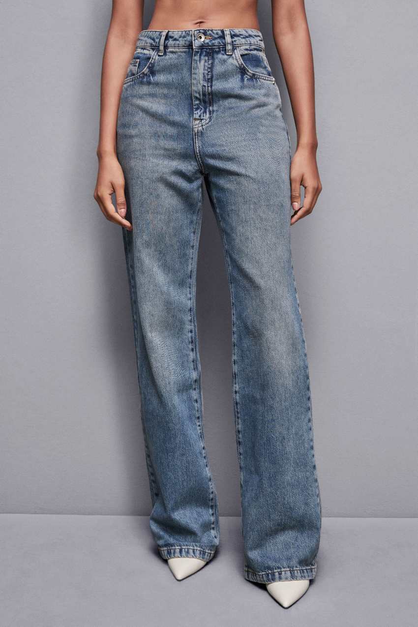 Light Blue Patrizia Pepe High-waisted Straight Fit Jeans | XWSRLPK-16