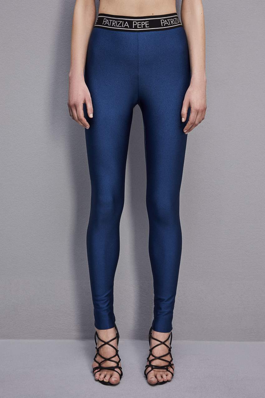 Light Blue Patrizia Pepe Leggings In Technical Stretch Jersey | XSLUVDA-32