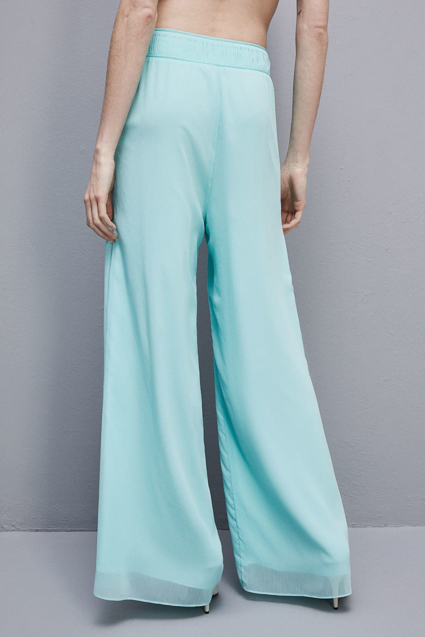 Light Blue Patrizia Pepe Regular Waist Palazzo Pants | YBSJVIU-87