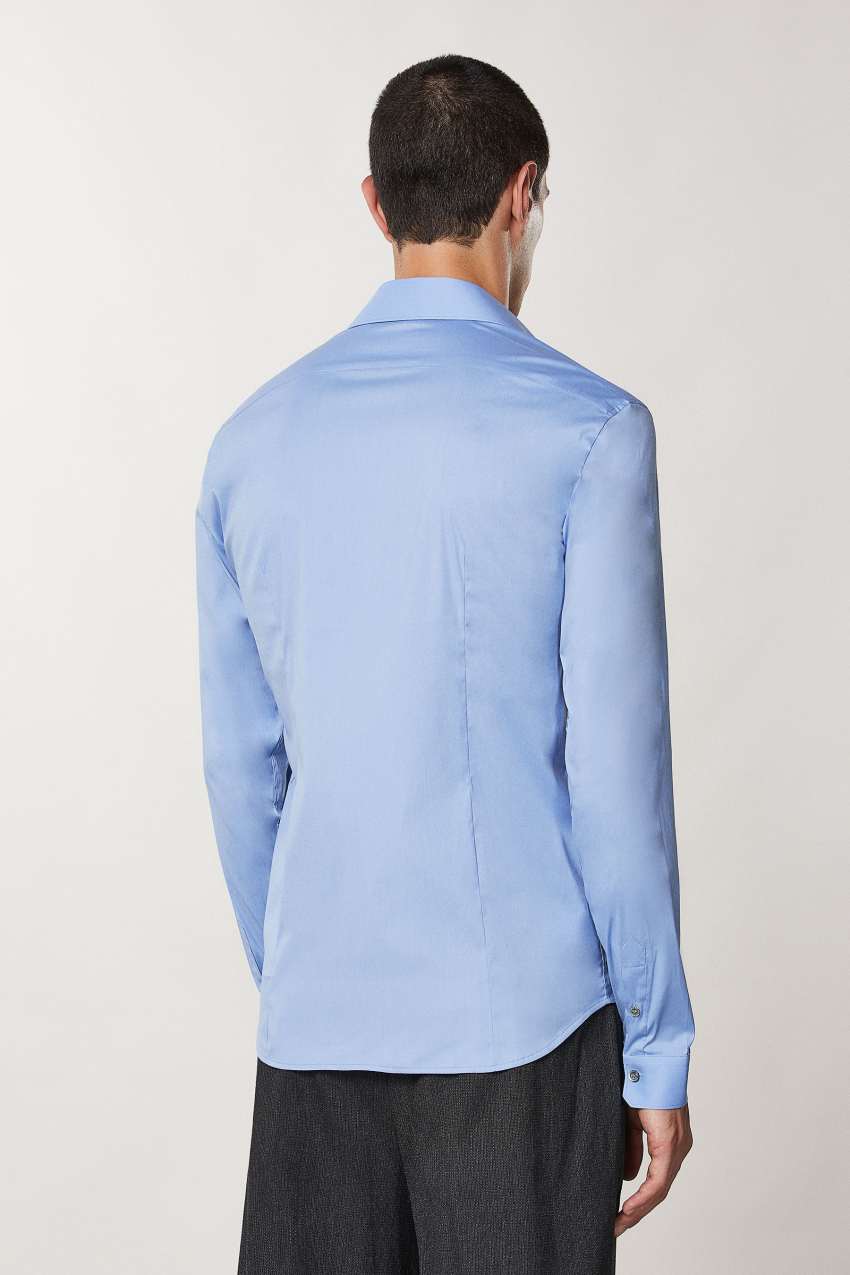 Light Blue Patrizia Pepe Stretch Poplin Shirt | XIGCEPB-86