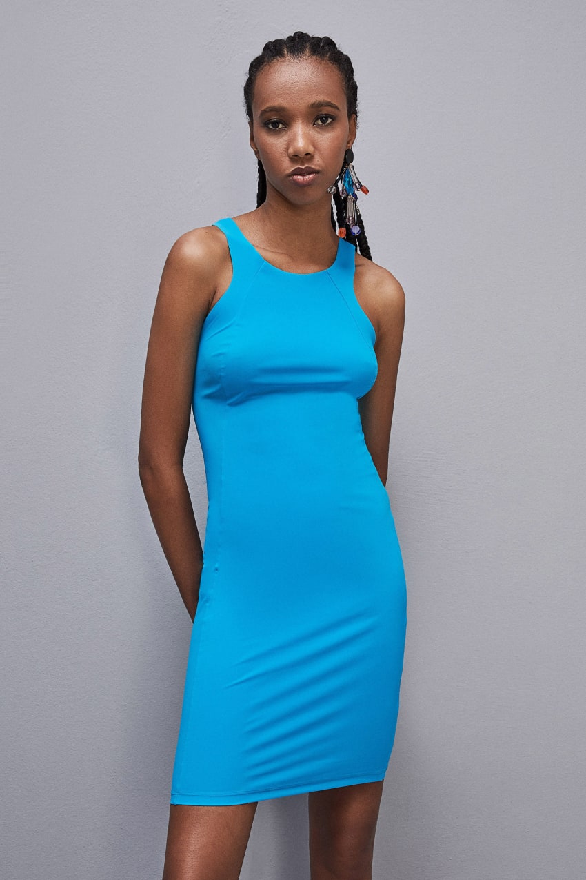 Light Blue Patrizia Pepe Stretch Sheath Dress | GUKTYHX-03