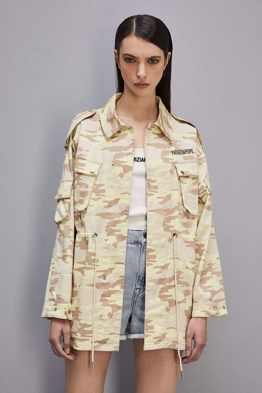 Militare Patrizia Pepe Camouflage Over Jacket | YIOALPQ-57