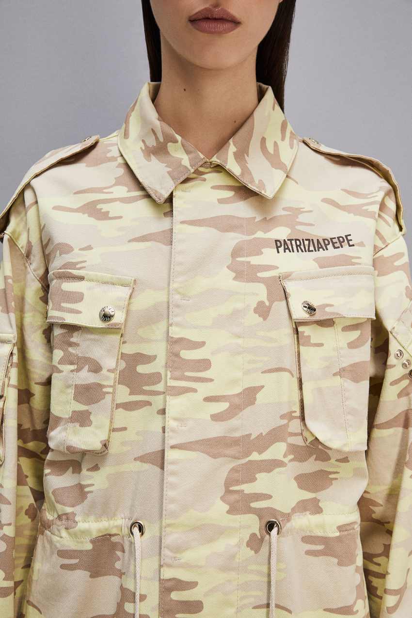 Militare Patrizia Pepe Camouflage Over Jacket | YIOALPQ-57