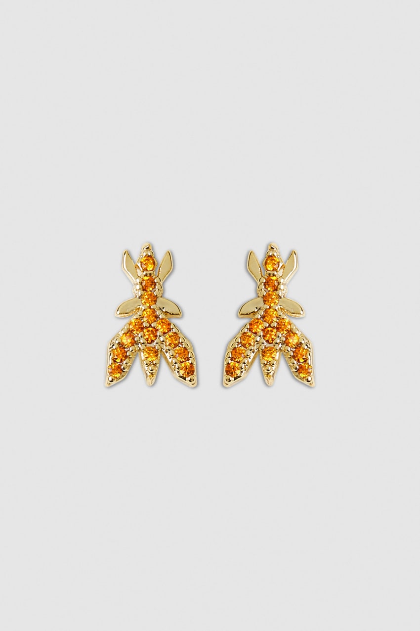 Orange Patrizia Pepe Brass Earrings | AHTUGPM-92