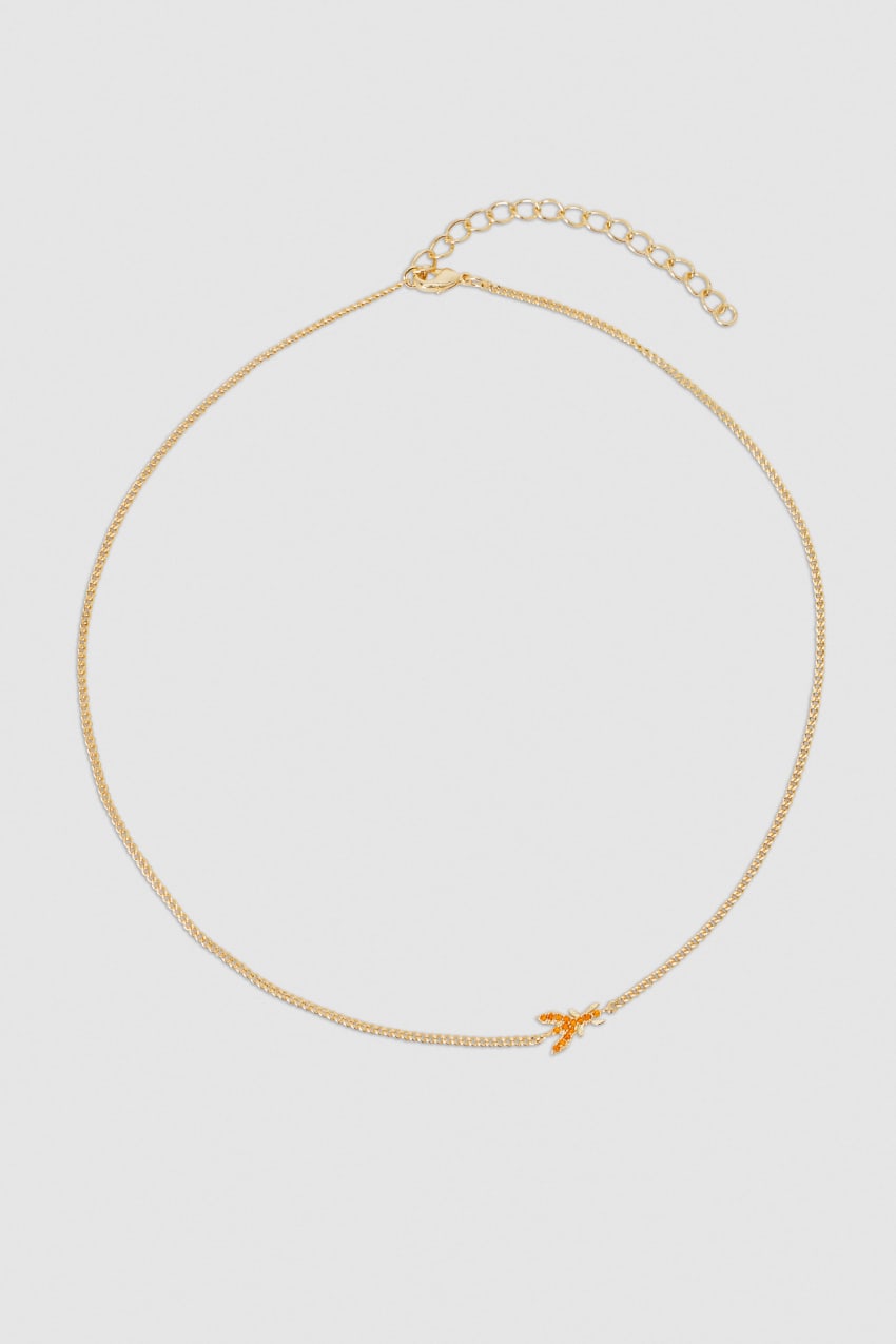 Orange Patrizia Pepe Rhinestone Necklace | EJNPYDV-50 