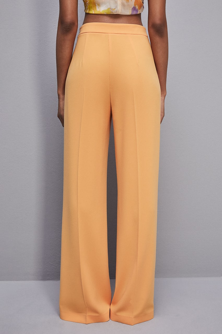 Orange Patrizia Pepe Sablè Crepe Palazzo Pants | JDTZMFX-84