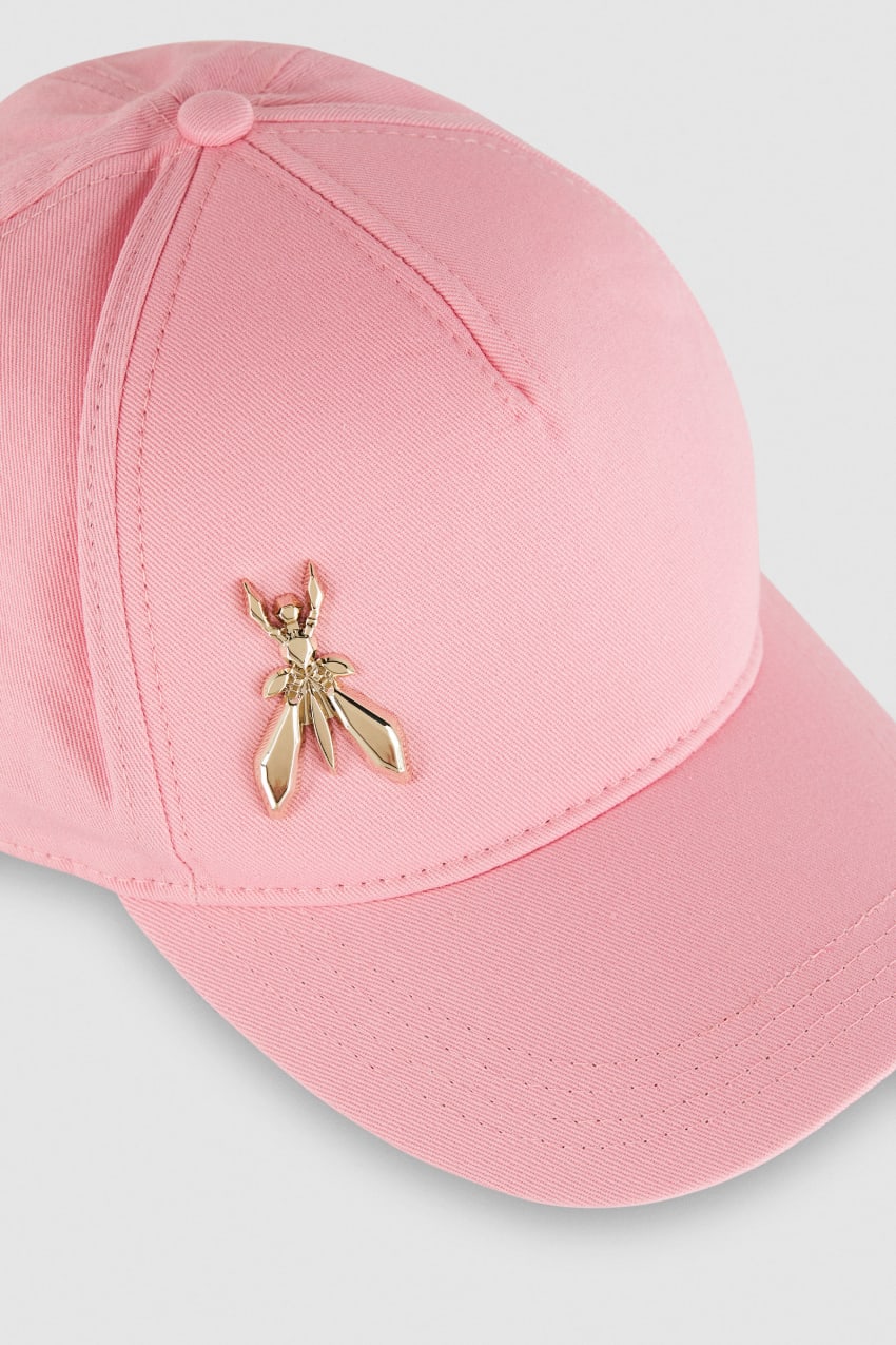 Pink Patrizia Pepe Cotton Fly Baseball Cap | YIWTNAM-59