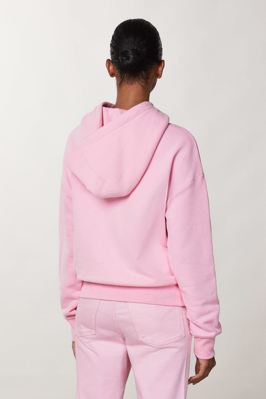 Pink Patrizia Pepe Cotton Sweatshirt With Hood | YCQTDJF-21