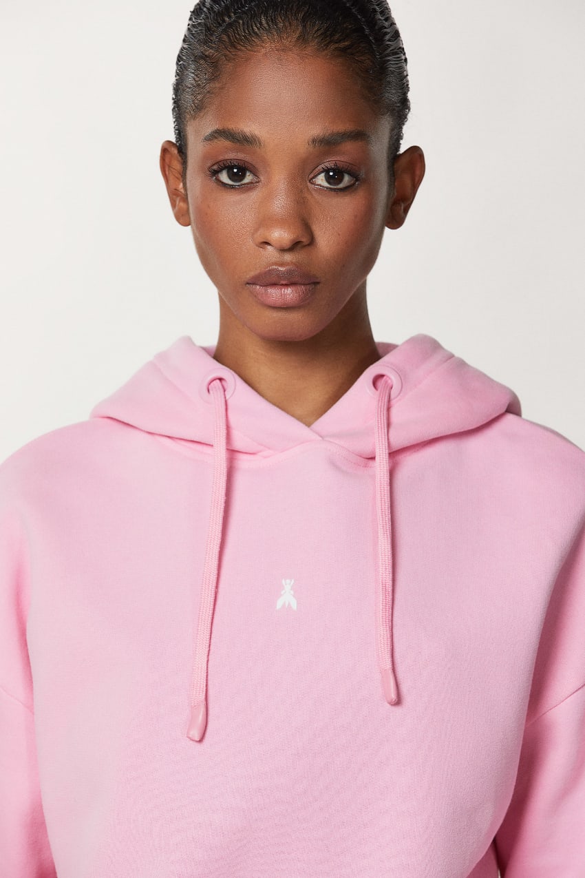 Pink Patrizia Pepe Cotton Sweatshirt With Hood | YCQTDJF-21