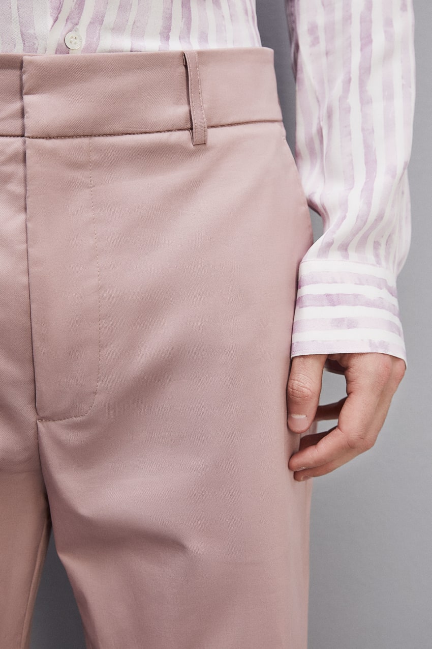 Pink Patrizia Pepe Cotton Twill Trumpet Pants | UDONPJZ-20