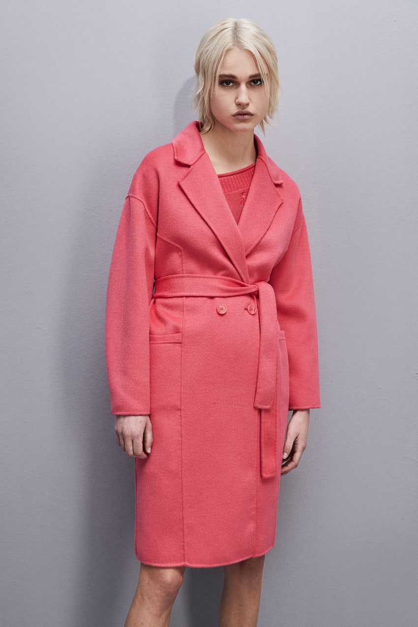 Pink Patrizia Pepe Double Cloth Coat | GXZILHJ-57