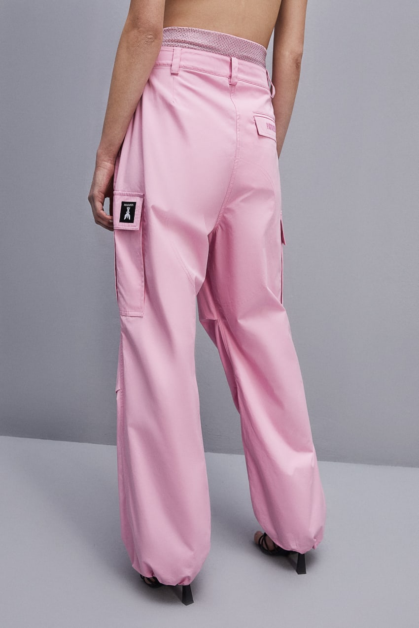 Pink Patrizia Pepe Essential Cargo Pants | ICDNQXB-43