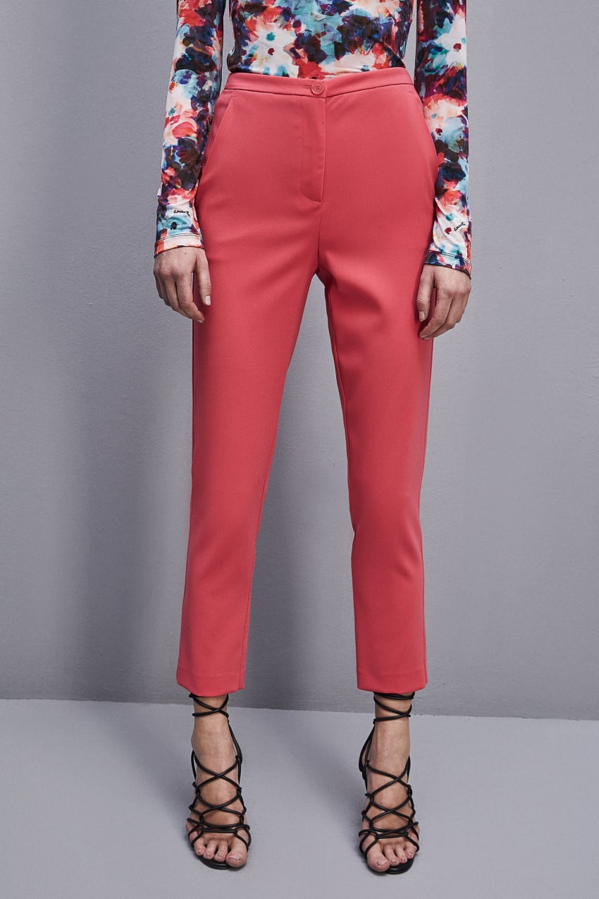 Pink Patrizia Pepe Essential Cigarette Pants | JVIRCKQ-49