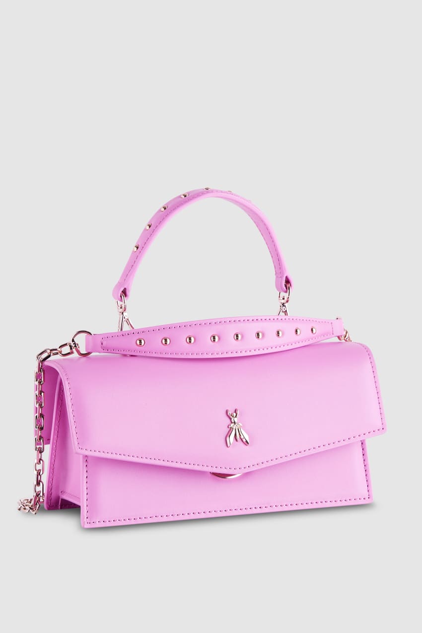 Pink Patrizia Pepe Fly Bamby Leather Shoulder Bag | KNYJRFX-72