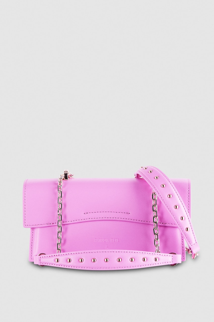 Pink Patrizia Pepe Fly Bamby Leather Shoulder Bag | KNYJRFX-72