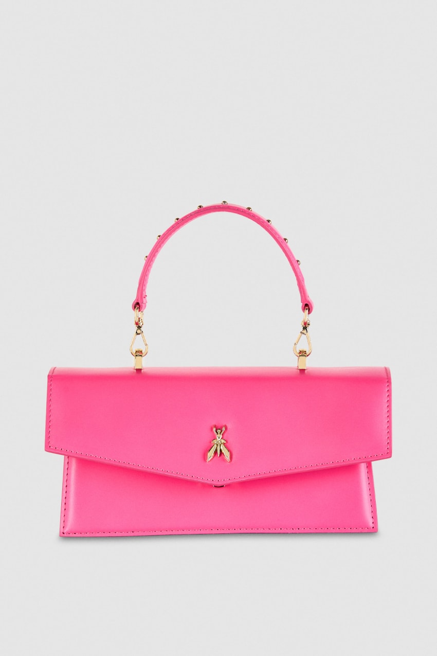 Pink Patrizia Pepe Fly Bamby Leather Shoulder Bag | LQOFDTX-02