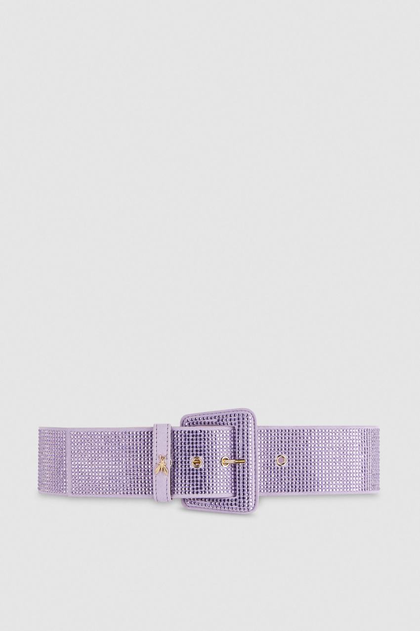 Pink Patrizia Pepe High-waisted Belt With Rhinestones | AVGMCJR-30