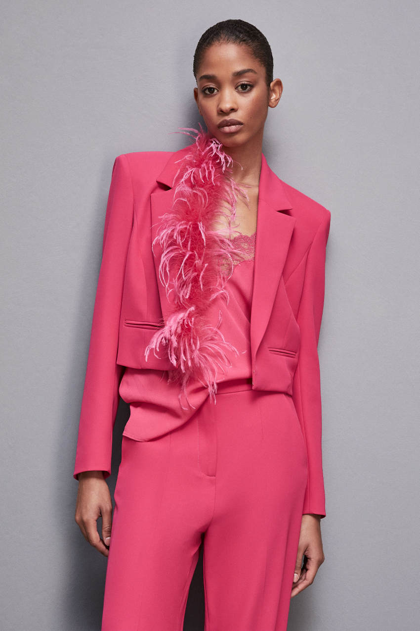 Pink Patrizia Pepe Jacket In Stretch Fabric | EQFKWOP-67