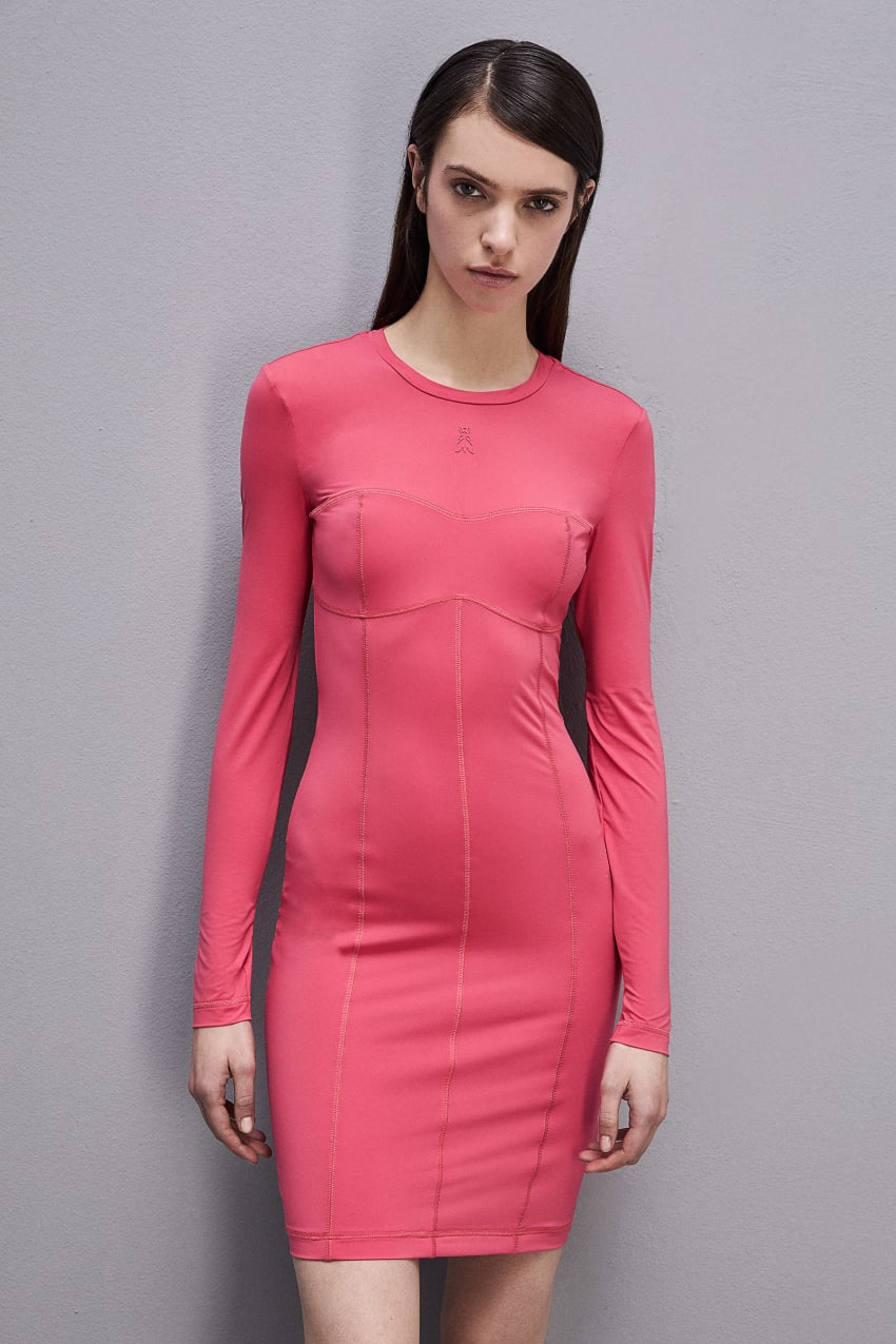 Pink Patrizia Pepe Jersey Mini Dress | UZIKNEM-93