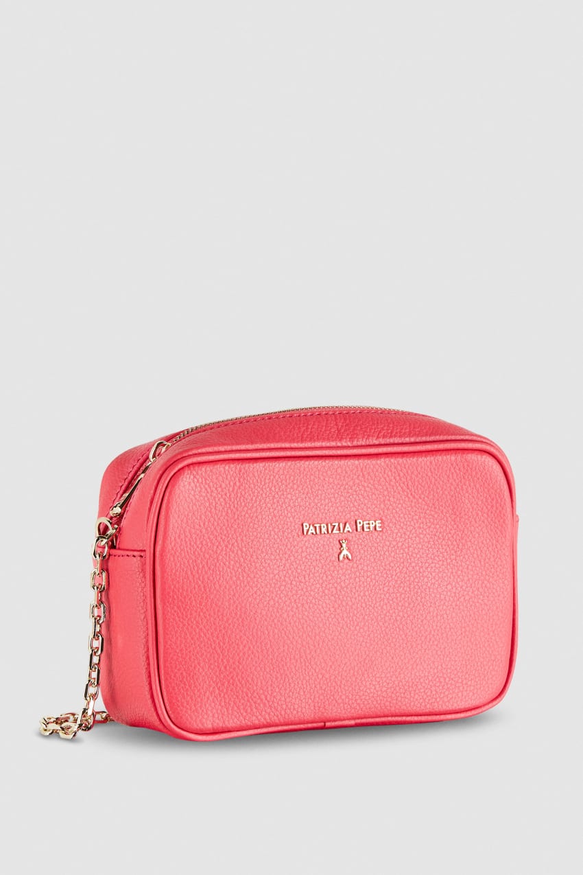 Pink Patrizia Pepe Leather Bag With Shoulder Strap | OZRXBFS-02