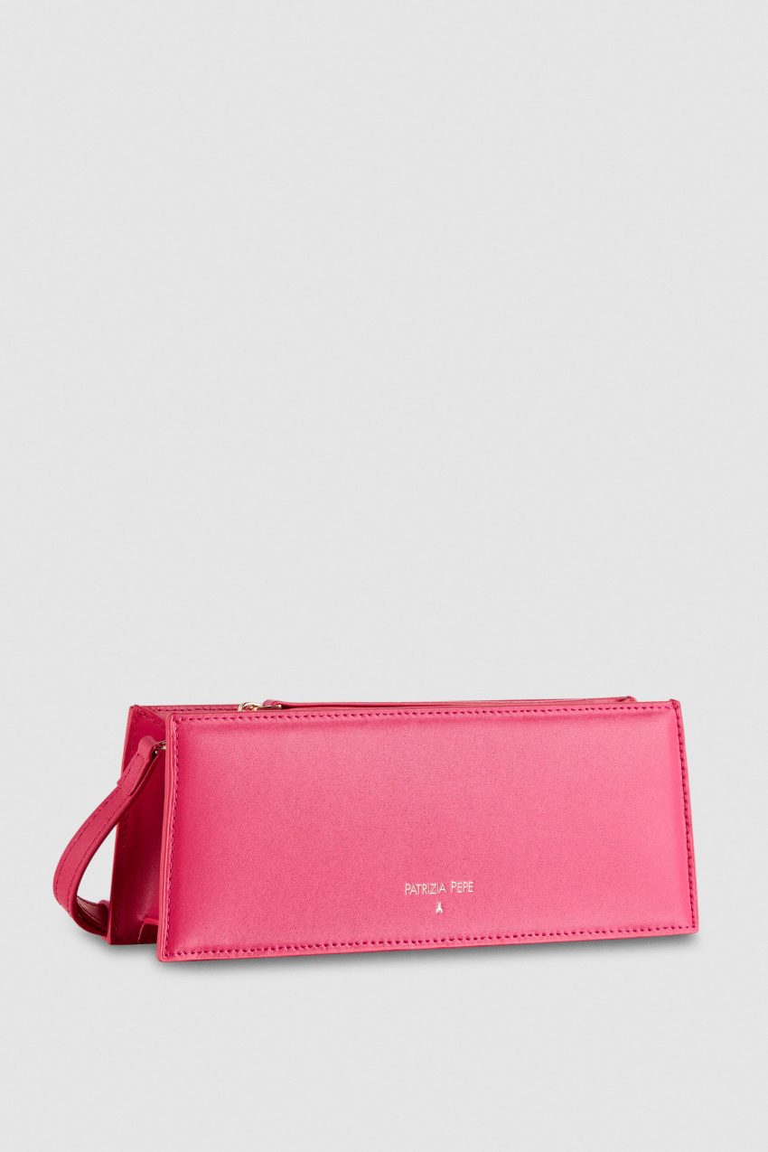 Pink Patrizia Pepe Leather Shoulder Pocket Bag | XRGELMH-42