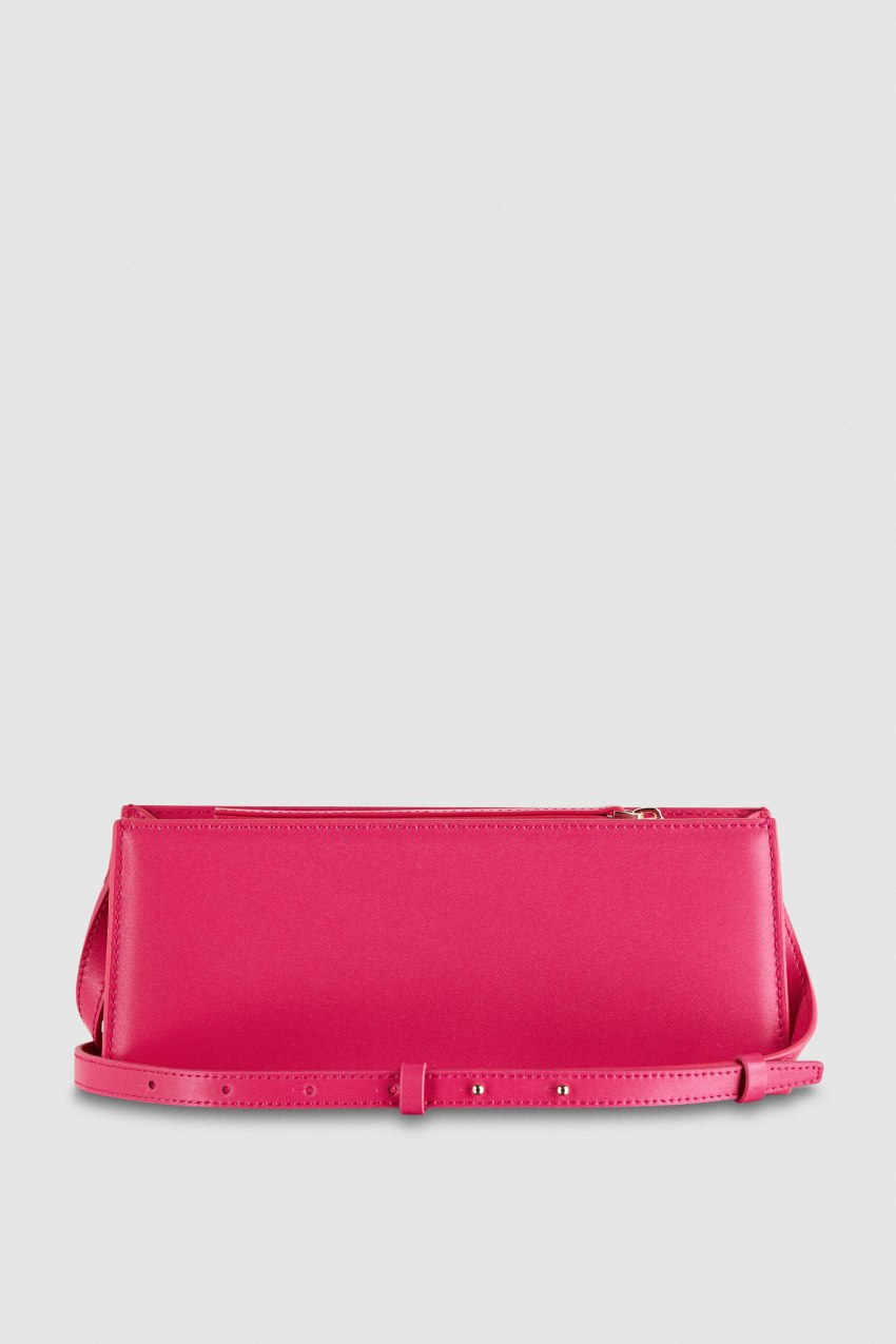 Pink Patrizia Pepe Leather Shoulder Pocket Bag | XRGELMH-42