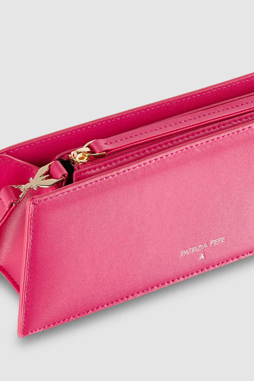 Pink Patrizia Pepe Leather Shoulder Pocket Bag | XRGELMH-42