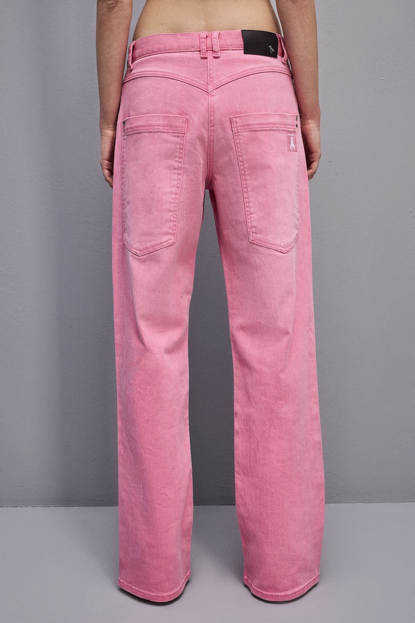 Pink Patrizia Pepe Low Waist Straight Pants | OFAHLWV-20