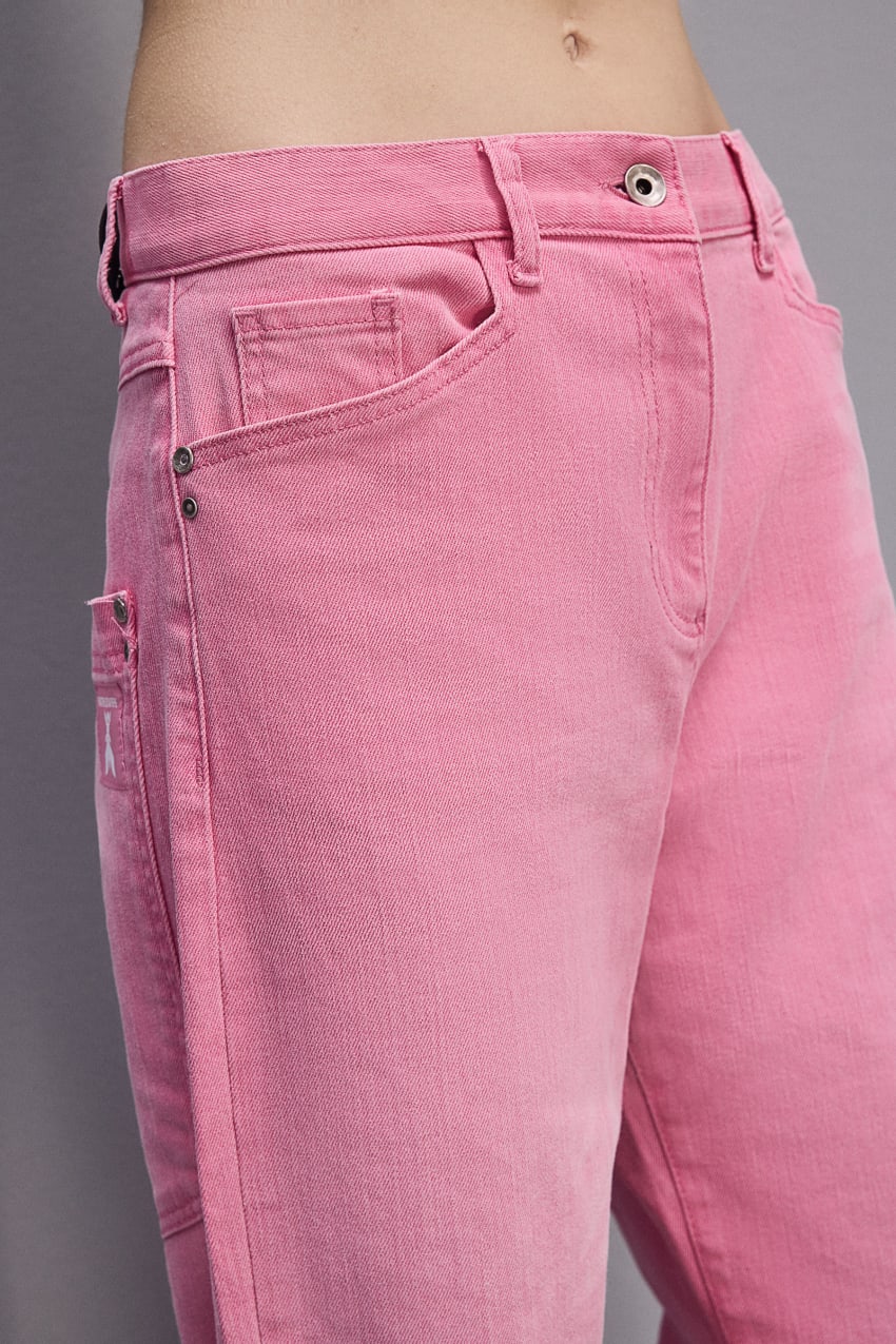 Pink Patrizia Pepe Low Waist Straight Pants | OFAHLWV-20