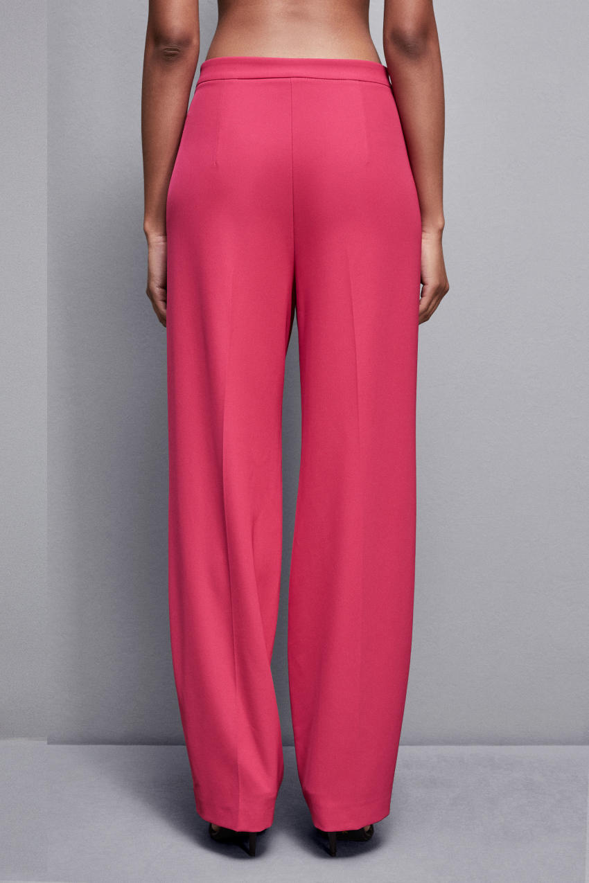 Pink Patrizia Pepe Pleated Pants In Stretch Fabric | YJOTHIF-80