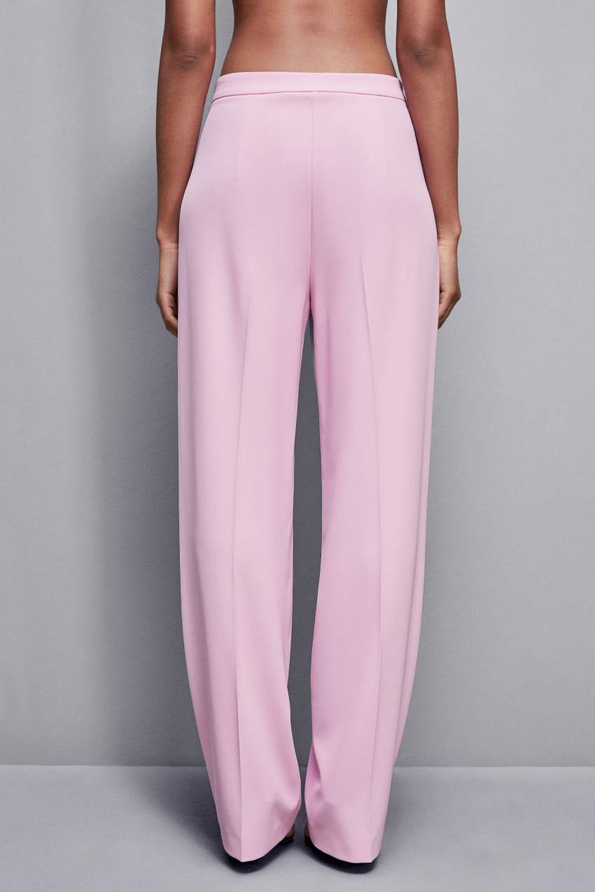 Pink Patrizia Pepe Pleated Pants In Stretch Fabric | IPXZKFB-64