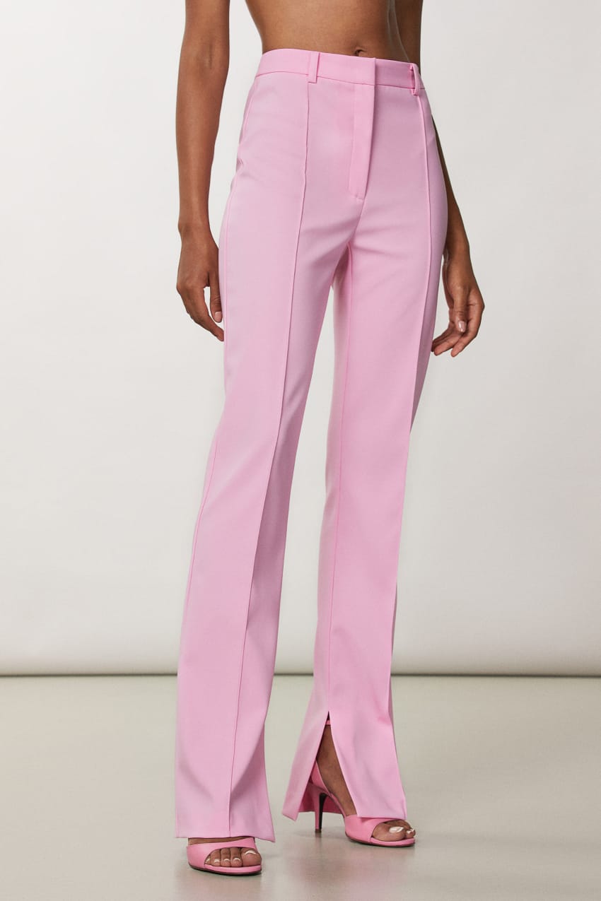 Pink Patrizia Pepe Slim Pants With Side Slit | MCDKSBN-49