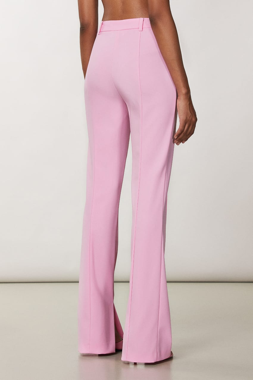 Pink Patrizia Pepe Slim Pants With Side Slit | MCDKSBN-49