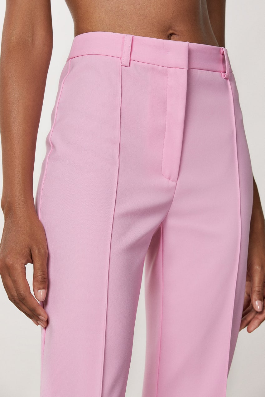 Pink Patrizia Pepe Slim Pants With Side Slit | MCDKSBN-49