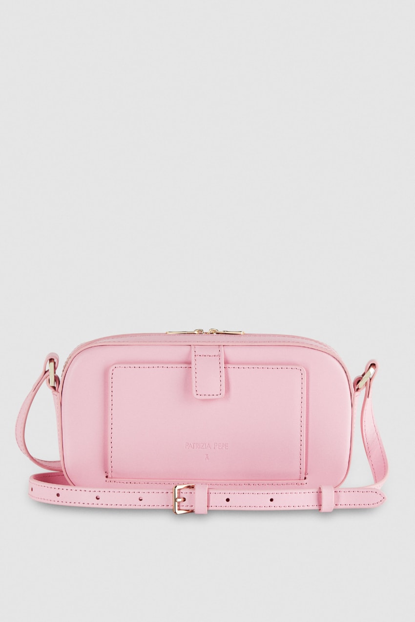 Pink Patrizia Pepe Small Graphic Case Shoulder Bag | NZLFSXK-81