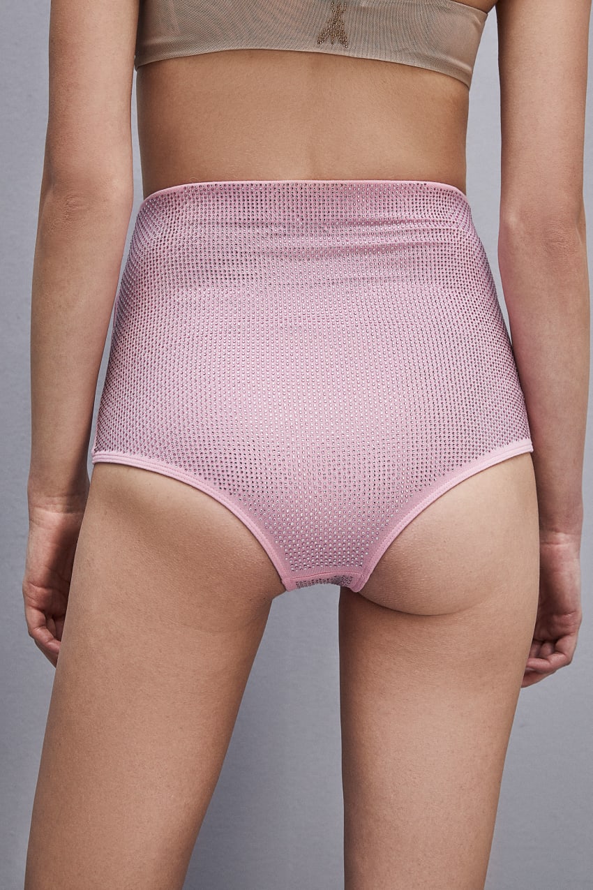 Pink Patrizia Pepe Viscose Jersey Briefs | VDPUQMC-31