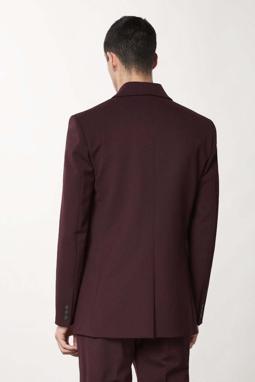 Purple Patrizia Pepe Double-breasted Wool-blend Jacket | DNQRLBM-28