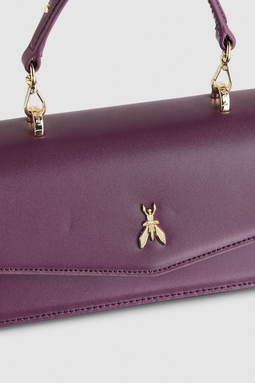 Purple Patrizia Pepe Fly Bamby Leather Shoulder Bag | BCPLKDO-64