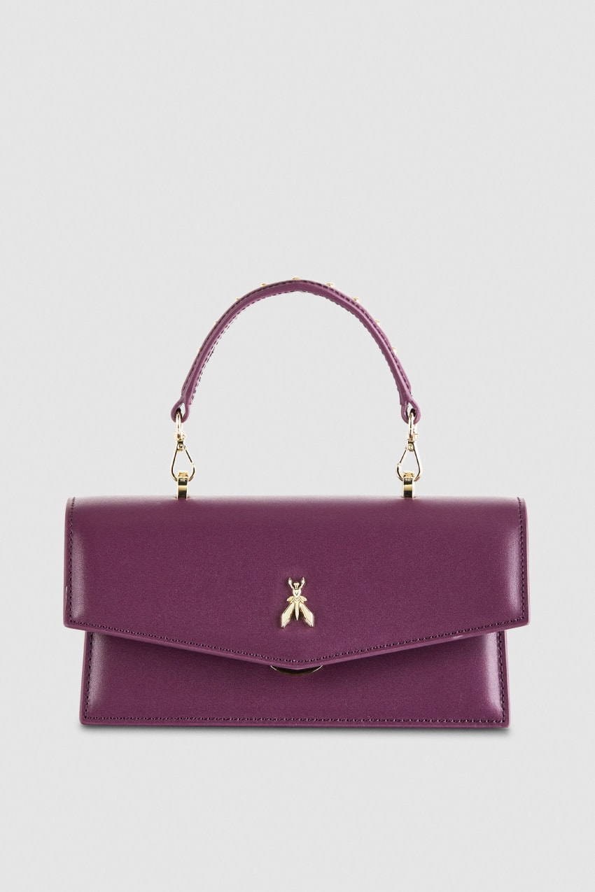 Purple Patrizia Pepe Fly Bamby Leather Shoulder Bag | BCPLKDO-64