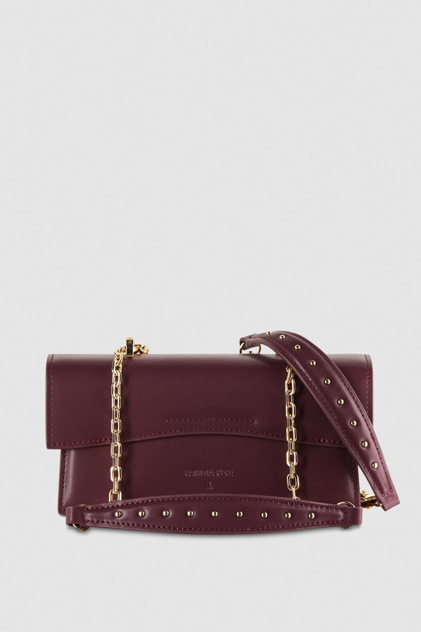 Purple Patrizia Pepe Fly Bamby Leather Shoulder Bag | DAIETWX-37