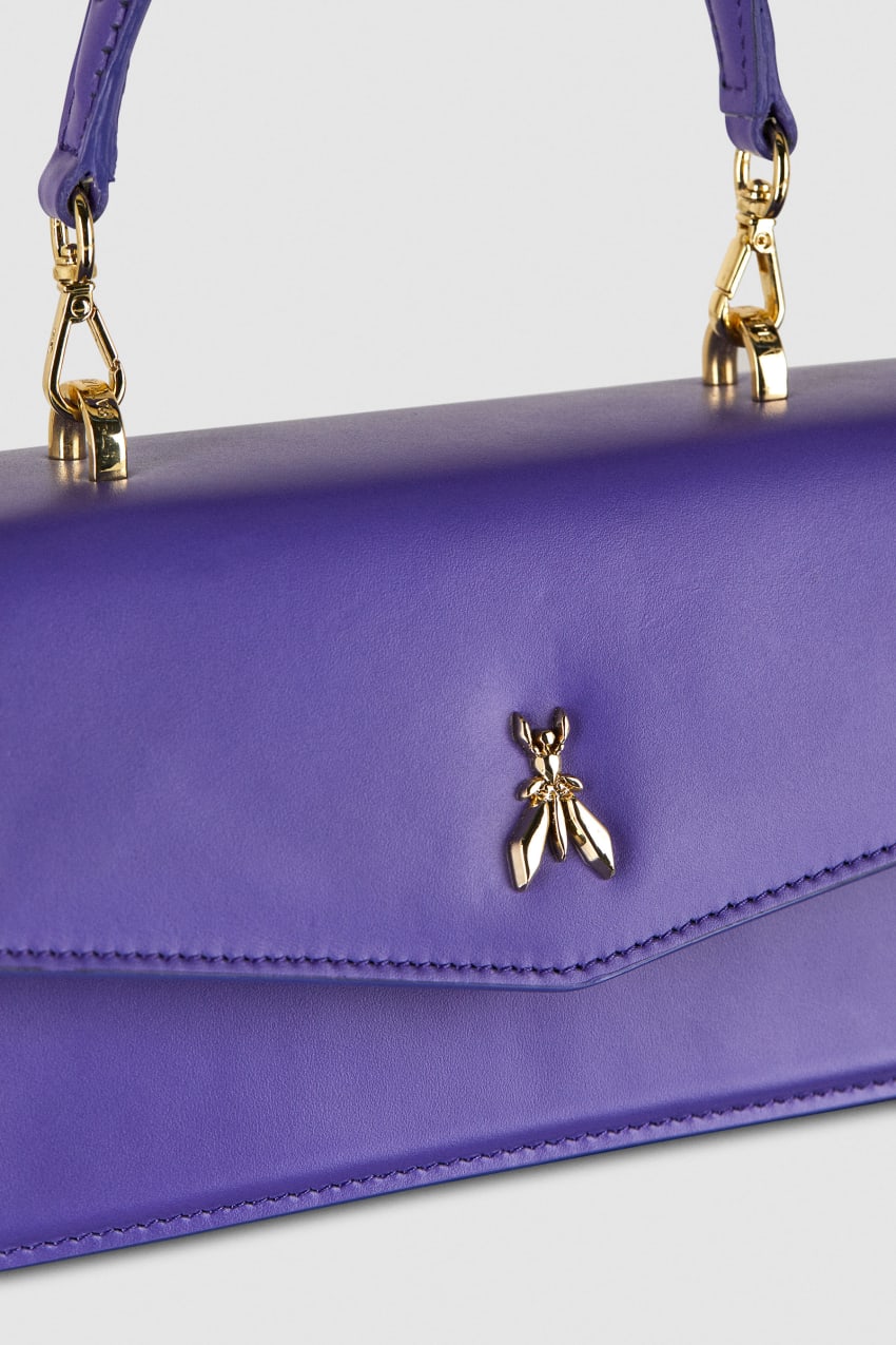 Purple Patrizia Pepe Fly Bamby Leather Shoulder Bag | QBYIMCU-09