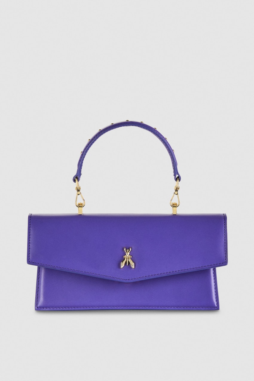 Purple Patrizia Pepe Fly Bamby Leather Shoulder Bag | QBYIMCU-09