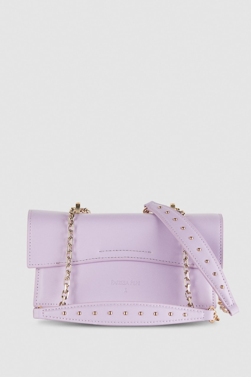 Purple Patrizia Pepe Fly Bamby Leather Shoulder Bag | ASUIYXF-54