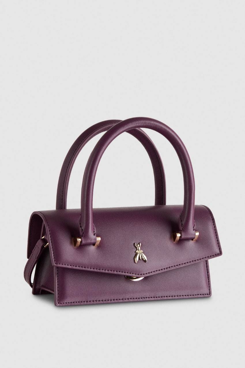 Purple Patrizia Pepe Fly Bamby Shoulder Bag With Handles | VBSTENO-15