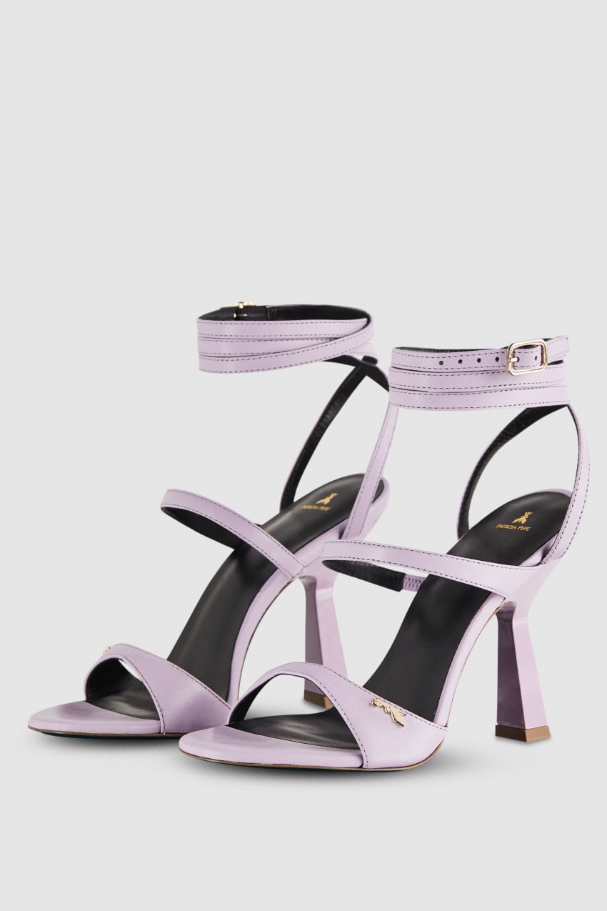 Purple Patrizia Pepe Heeled Sandal With Green Leather Sole | TVWGKIY-14