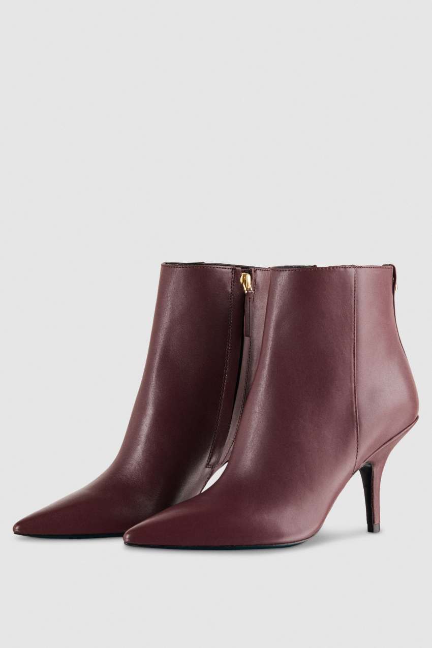 Purple Patrizia Pepe Leather Ankle Boots | CYEQNLV-97