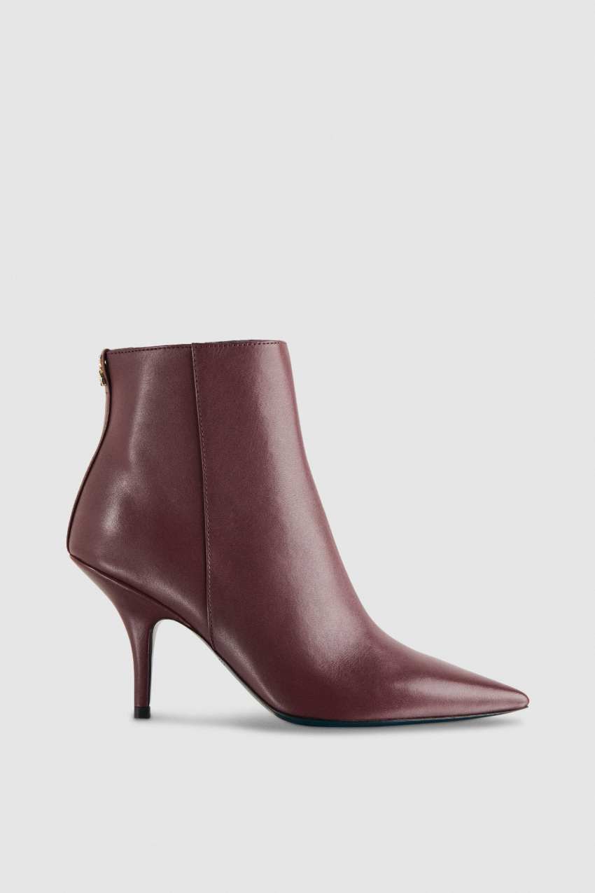 Purple Patrizia Pepe Leather Ankle Boots | CYEQNLV-97